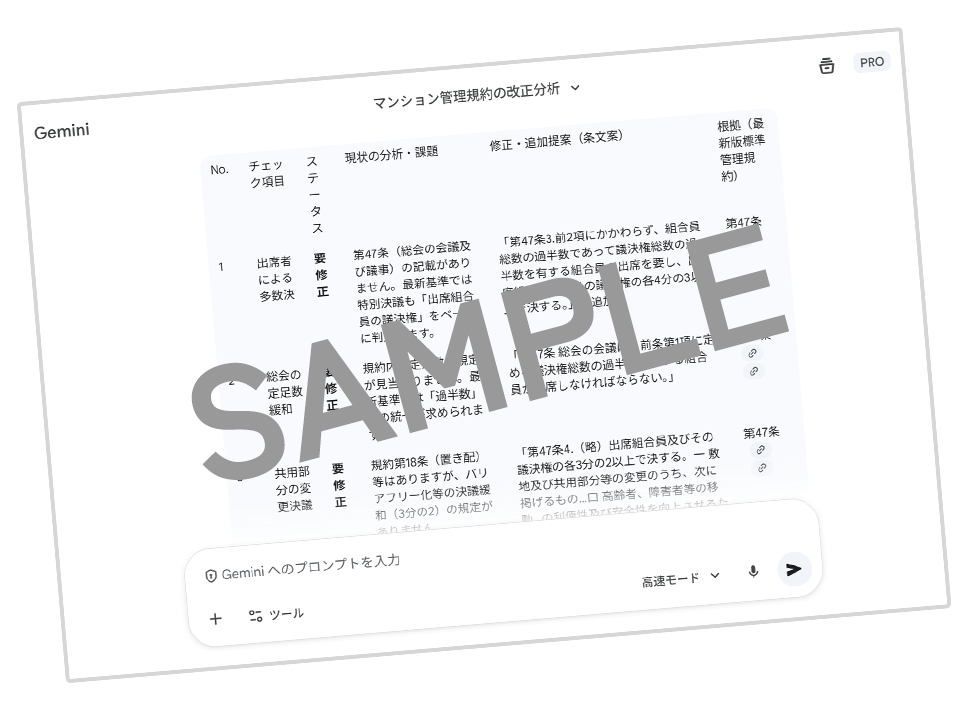 マンション管理規約AIが即座に診断します。～AIによる「規約診断＆条文サンプル提案」ツールを公開中～