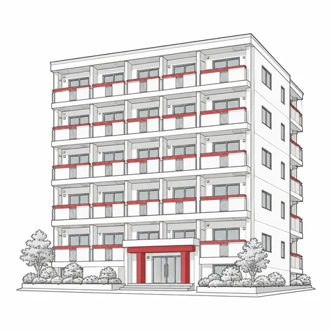 小規模なマンションのイメージイラスト