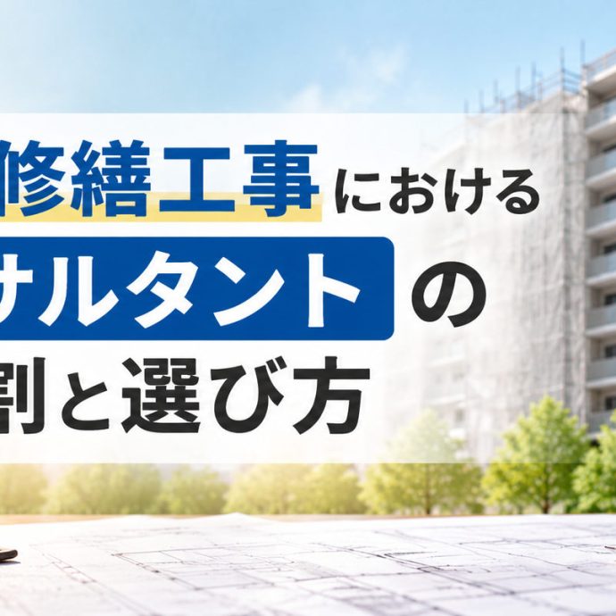 大規模修繕工事における「コンサルタント」の役割と選び方