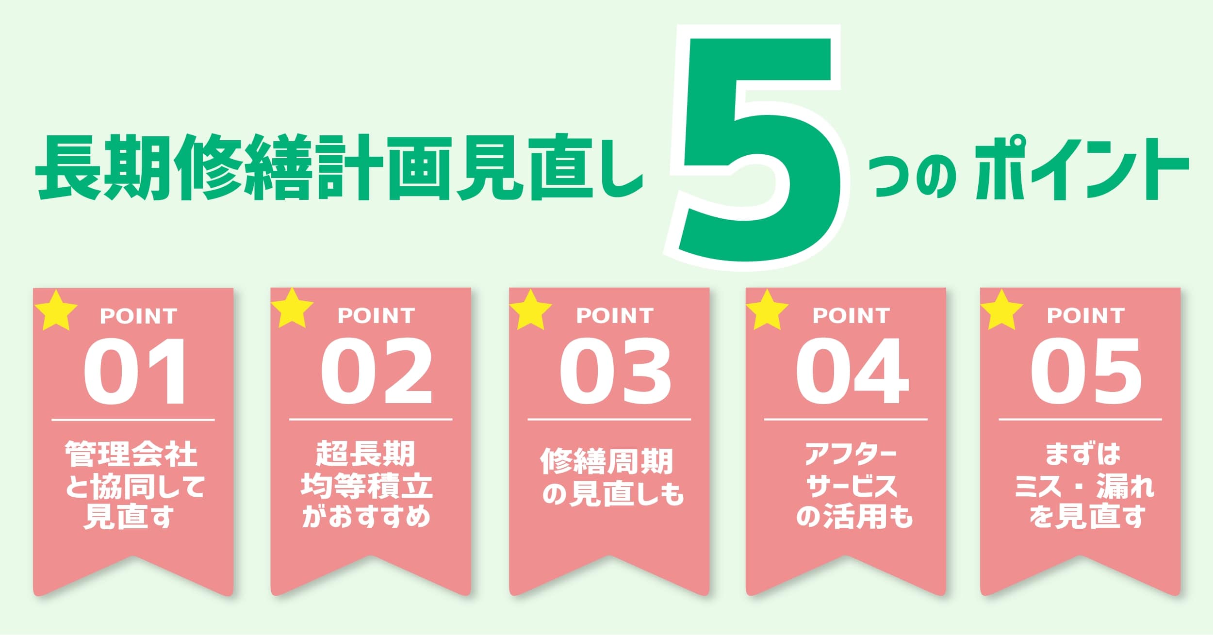 長期修繕計画見直しの５つのポイント